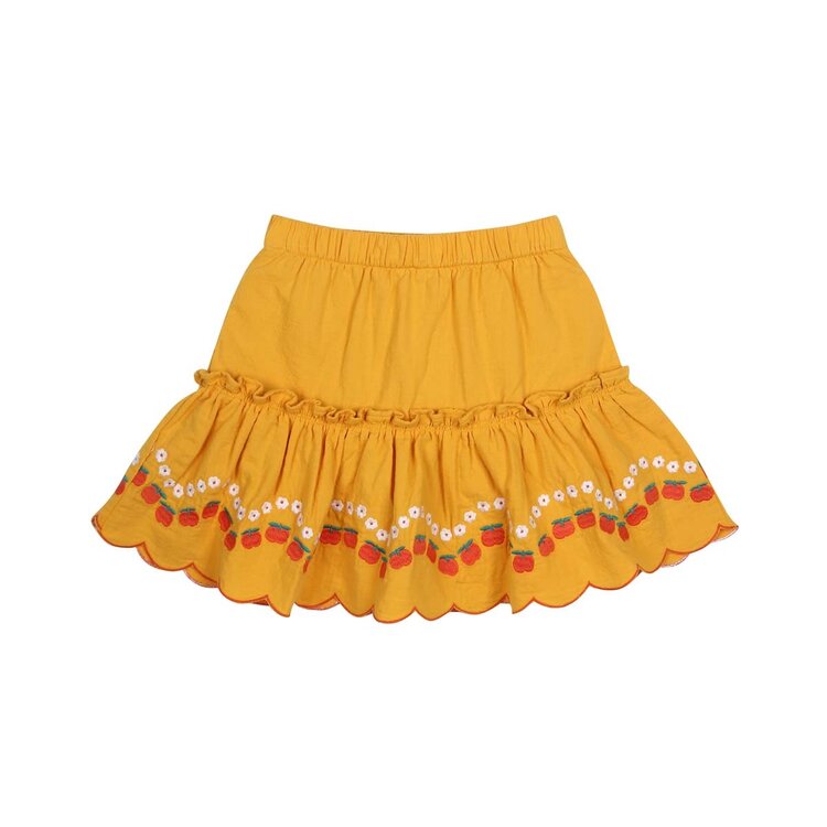 Jelly Mallow Apple Flower Crinkled Skirt