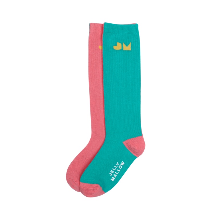 Jelly Mallow Two tone Knee-socks Set