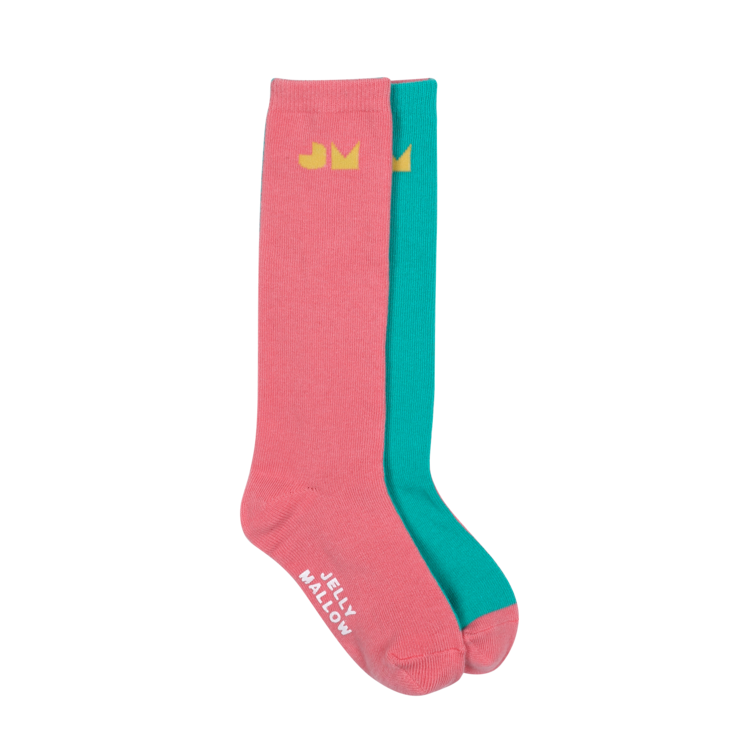 Jelly Mallow Two tone Knee-socks Set