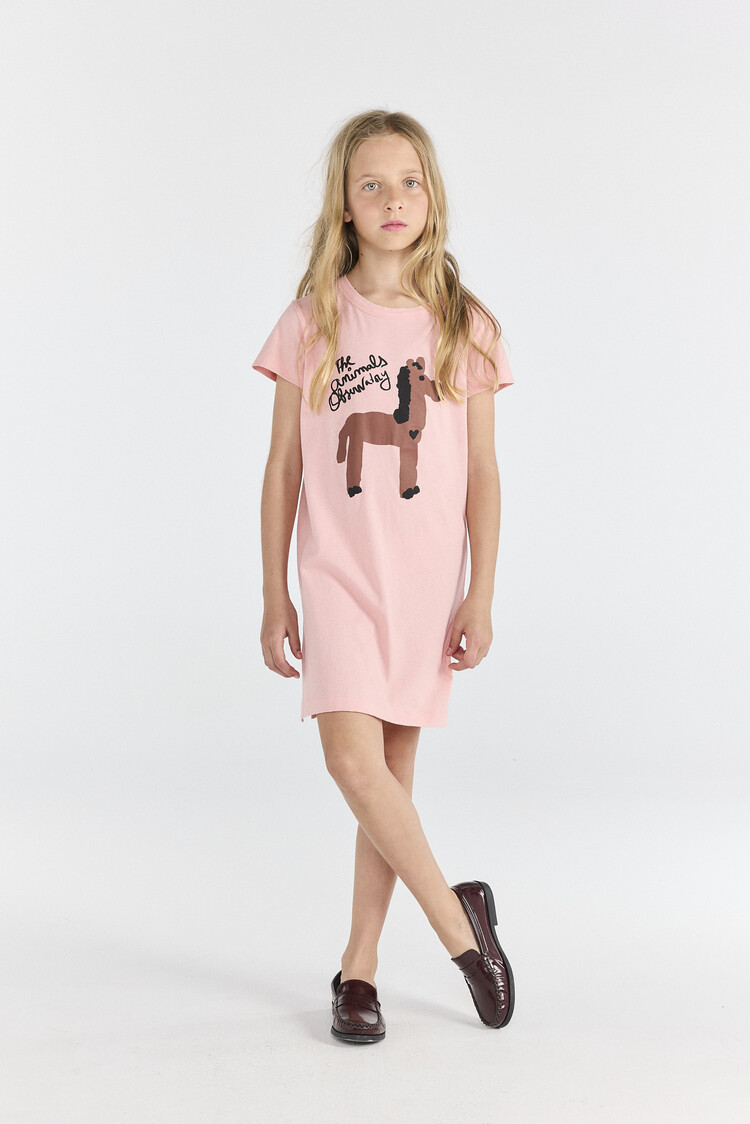 The Animal Observatory Gorilla Dress - Soft Pink