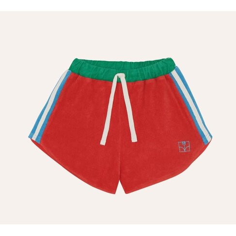 The Campamento Red Color Block Shorts