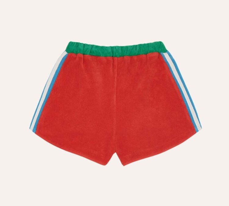 The Campamento Red Color Block Shorts