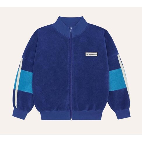 The Campamento Blue Color Block Zipped Sweatshirt