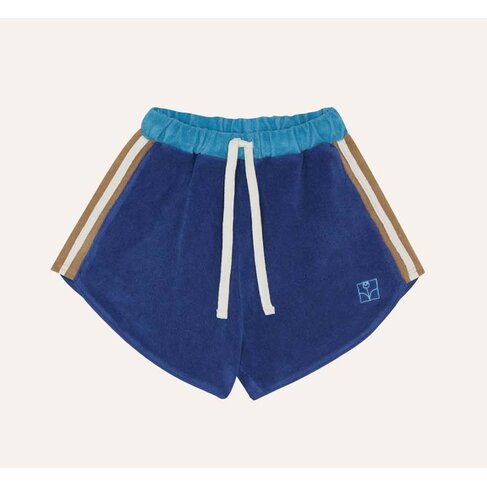 The Campamento Blue Color Block Shorts
