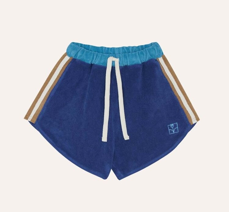 The Campamento Blue Color Block Shorts