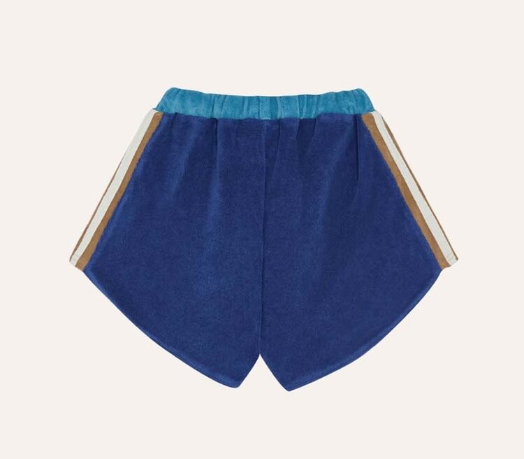 The Campamento Blue Color Block Shorts