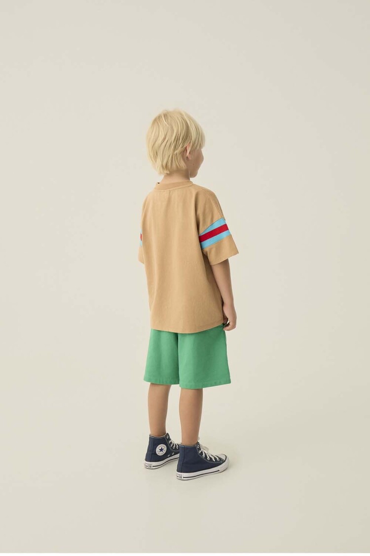 The Campamento Bicolor Bands Camel T-shirt