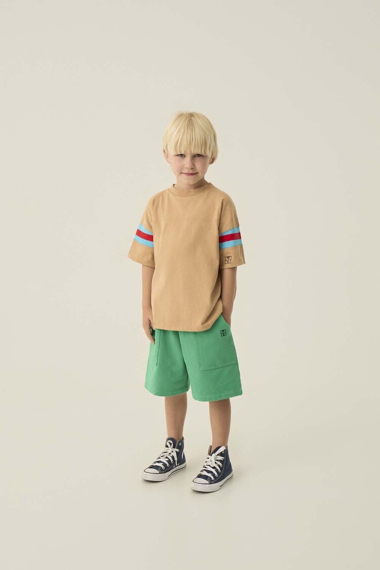 The Campamento Bicolor Bands Camel Tshirt