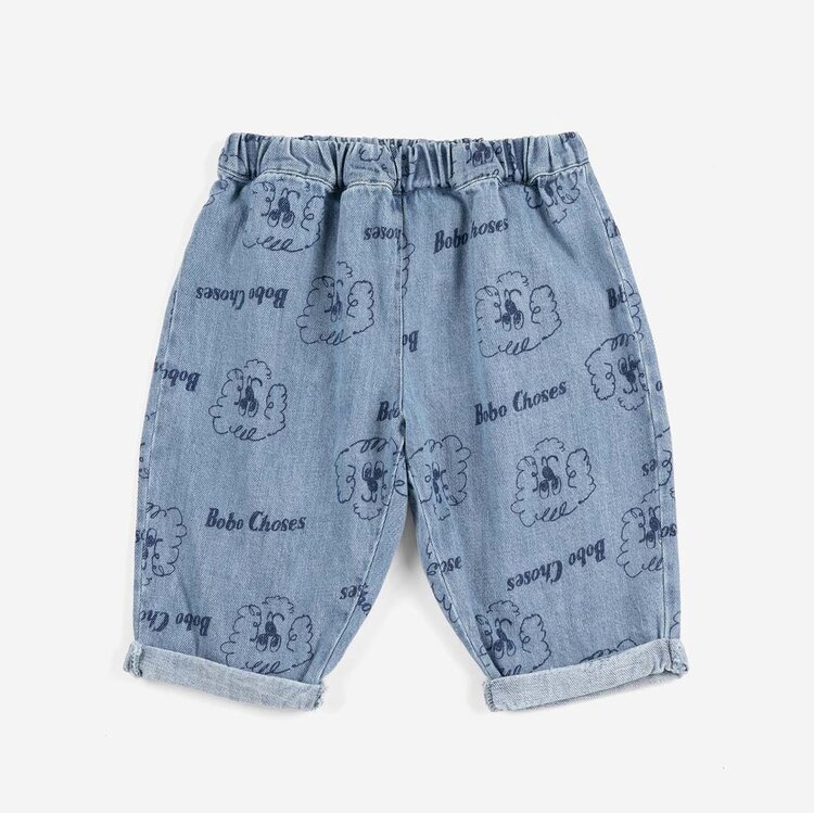 Bobo Choses Pickles The Dog all over denim pants