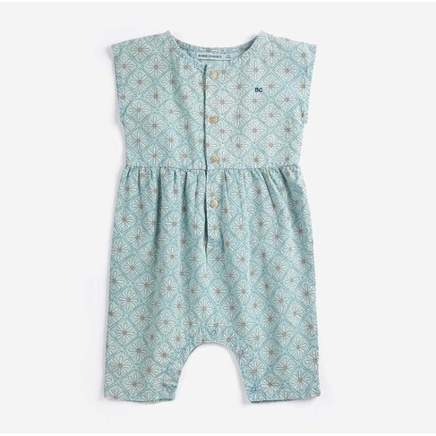 Bobo Choses Daisy Mosaic all over woven overalls
