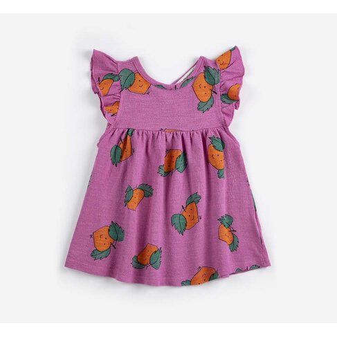 Bobo Choses Tangerine all over ruffled dress