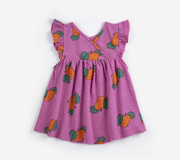 Bobo Choses  Tangerine all over ruffled dress