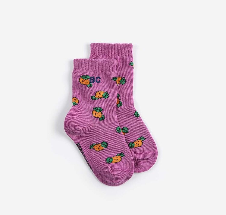Bobo Choses Tangerine all over short socks