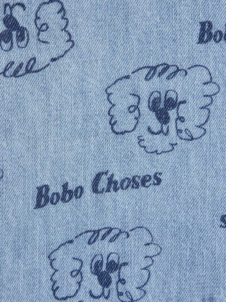 Bobo Choses Pickles The Dog all over denim shirt