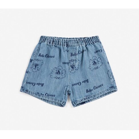 Bobo Choses Pickles The Dog all over denim shorts