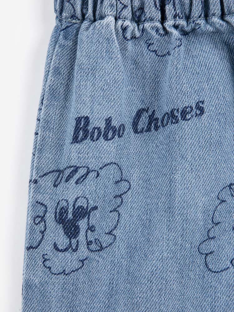 Bobo Choses Pickles The Dog all over denim shorts
