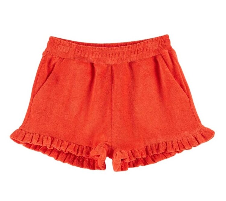 Emile et Ida Short Volant Eponge - Coquelicot