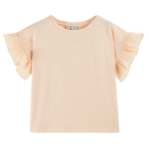 Emile et Ida Tee Shirt Jersey Flamme - Abricot