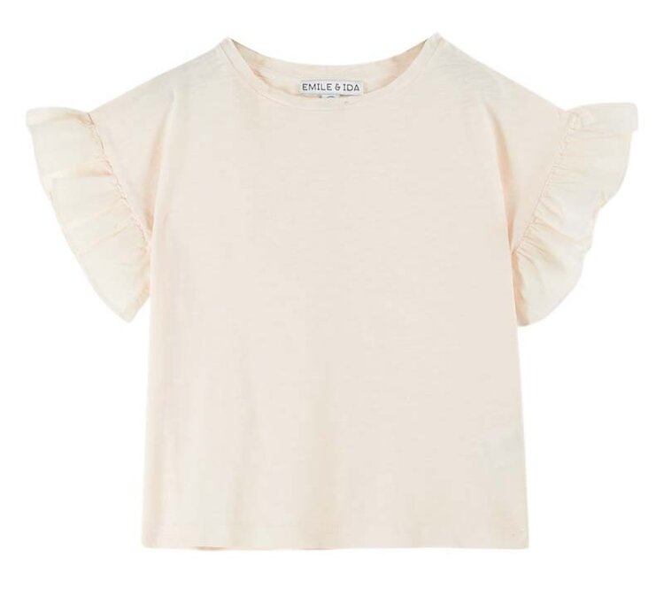 Emile et Ida Tee Shirt Jersey Flamme - Creme