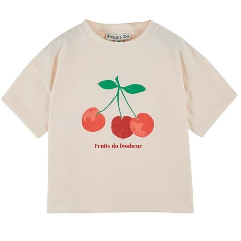 Emile et Ida Tee Shirt Imprime Place Fruit - Creme