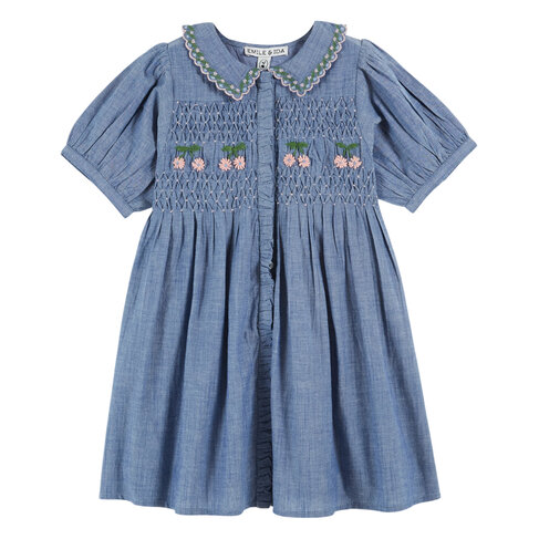 Emile et Ida Robe Brodee Smocks Main - Chambray