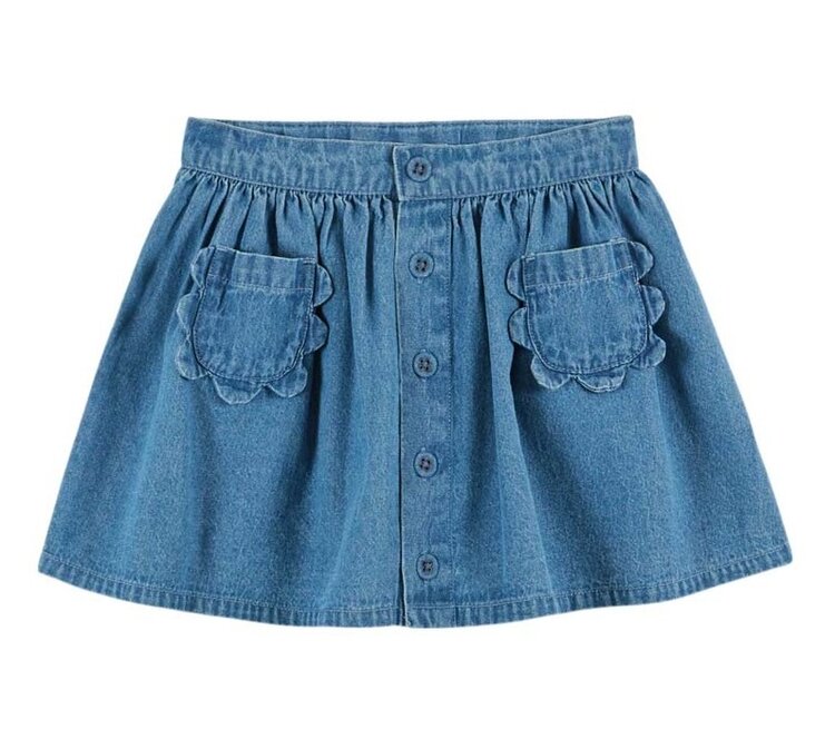 Emile et Ida Denim Flower Pocket Dress