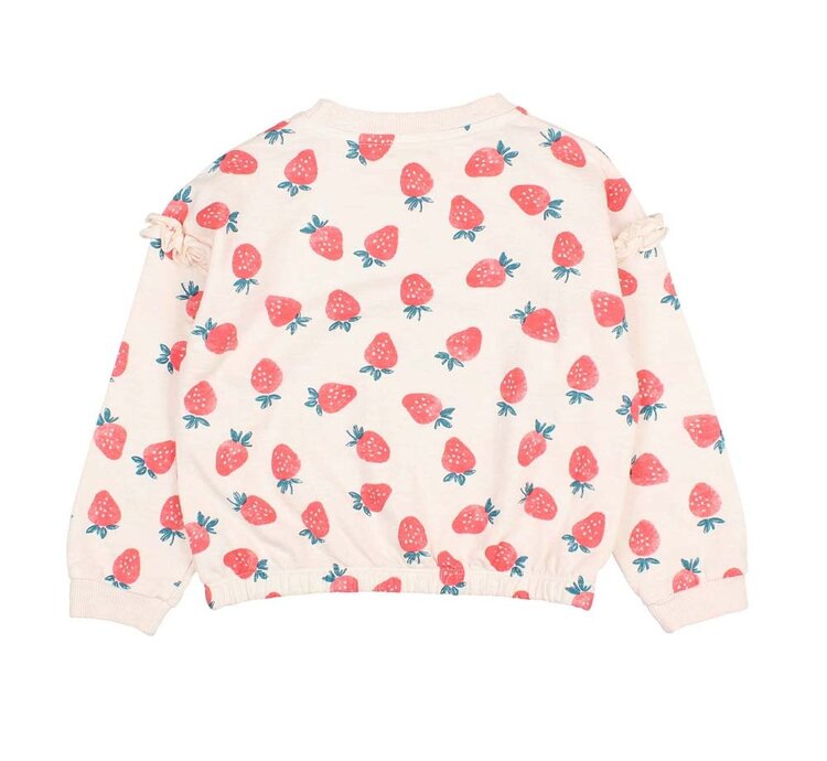 Buho Strawberry Sweatshirt - Cream Pink
