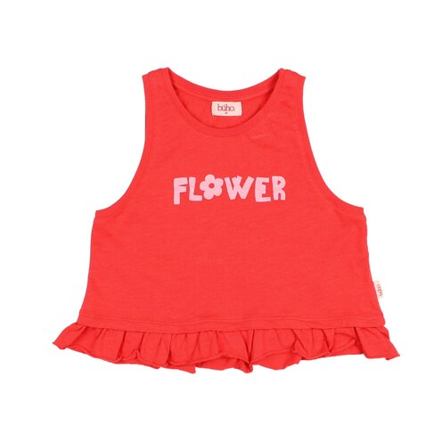 Buho Flower Top - Coral