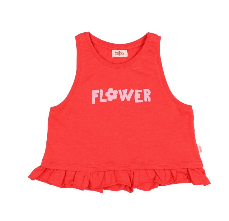 Buho Flower Top - Coral