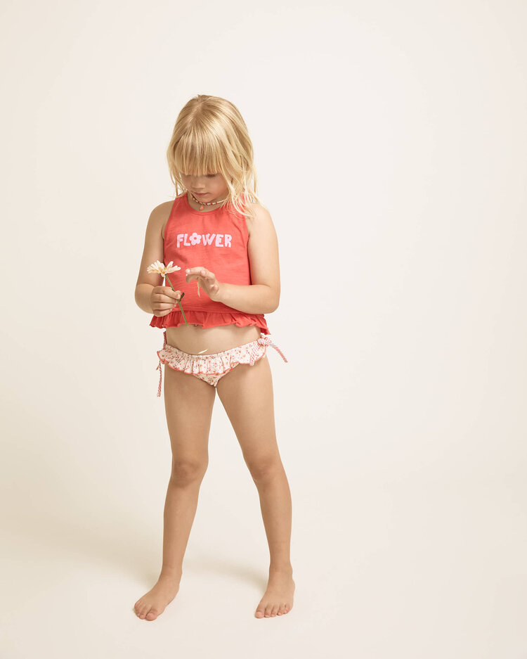 Buho Flower Top - Coral