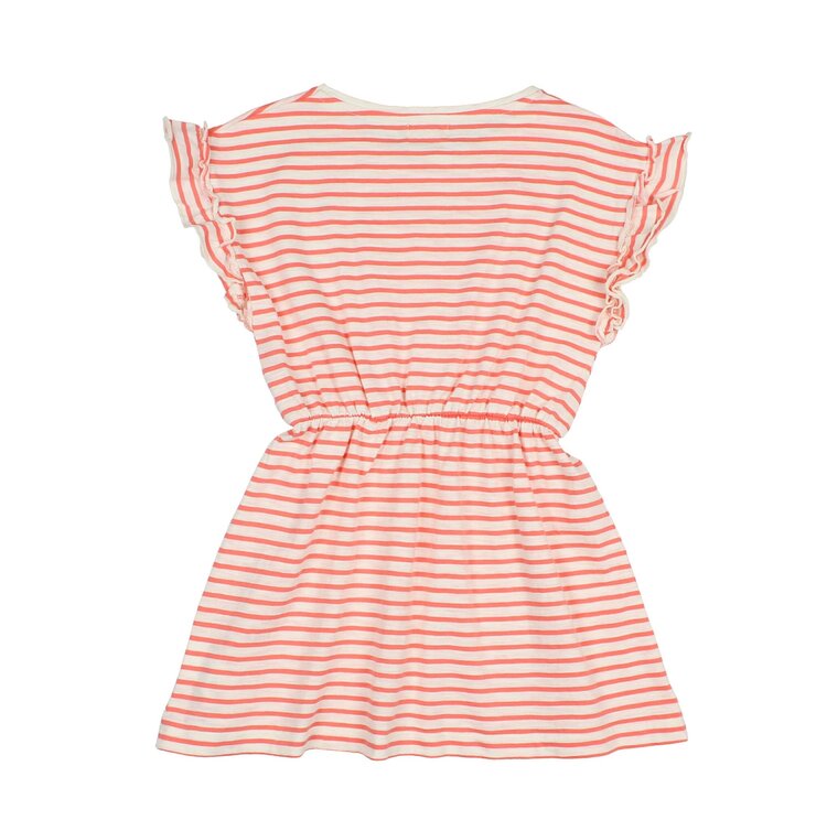 Buho Stripes Dress - Coral