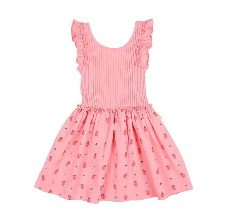 Buho Strawberry Combi Dress - Sugar Pink