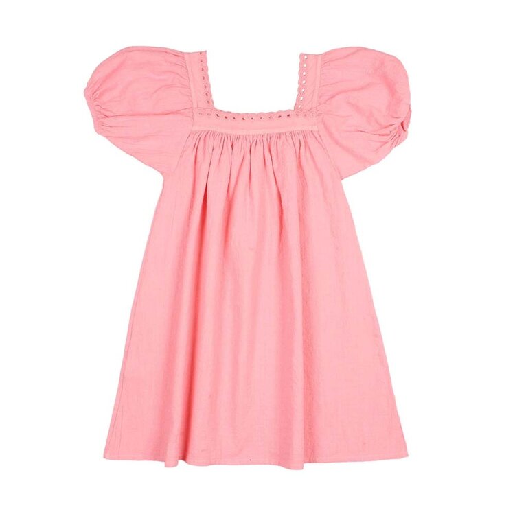 Buho Cotton Lace Dress - Sugar Pink