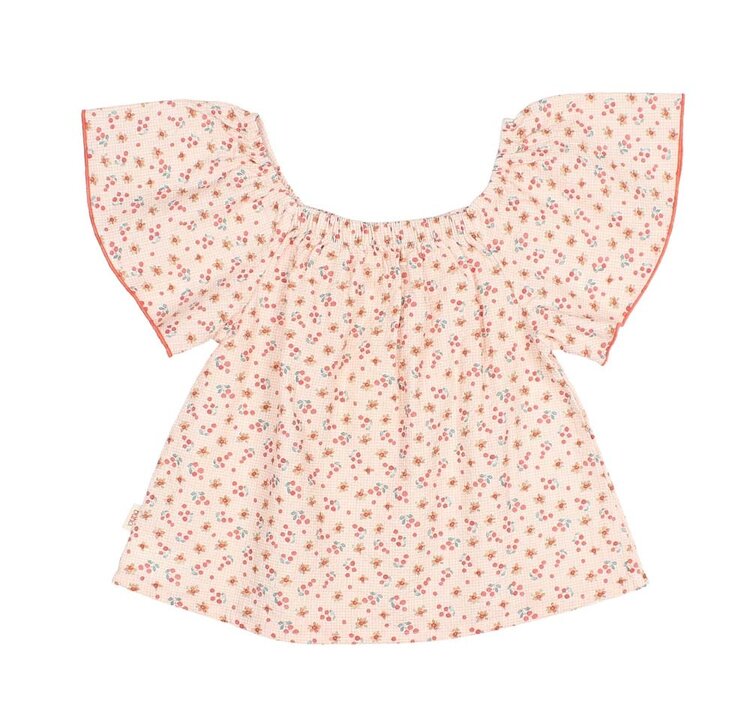 Buho Picnic Blouse - Coral