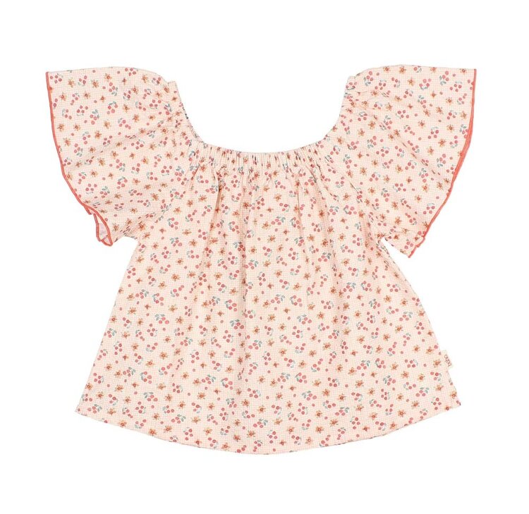 Buho Picnic Blouse - Coral