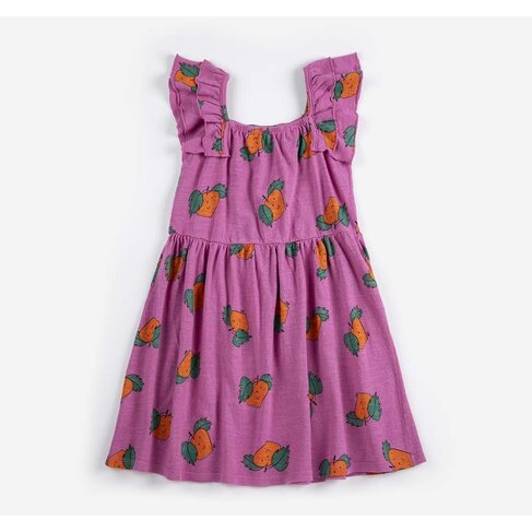 Bobo Choses Tangerine all over ruffled dress