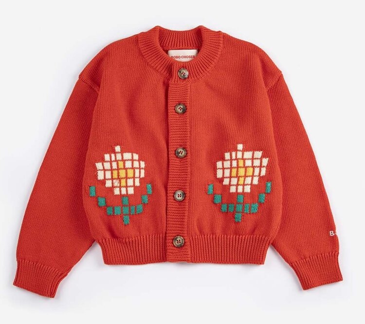 Bobo Choses Pixel Daisy cardigan
