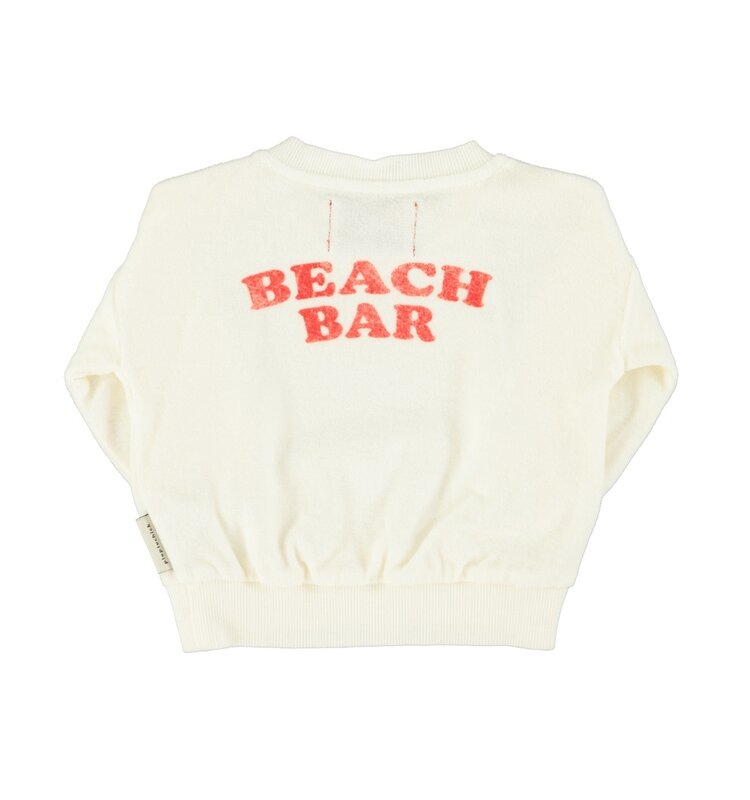 Piupiuchick baby sweatshirt | ecru w/ ice cream print