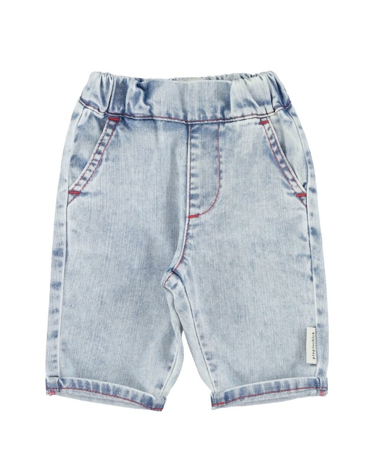Piupiuchick baby trousers | blue light denim