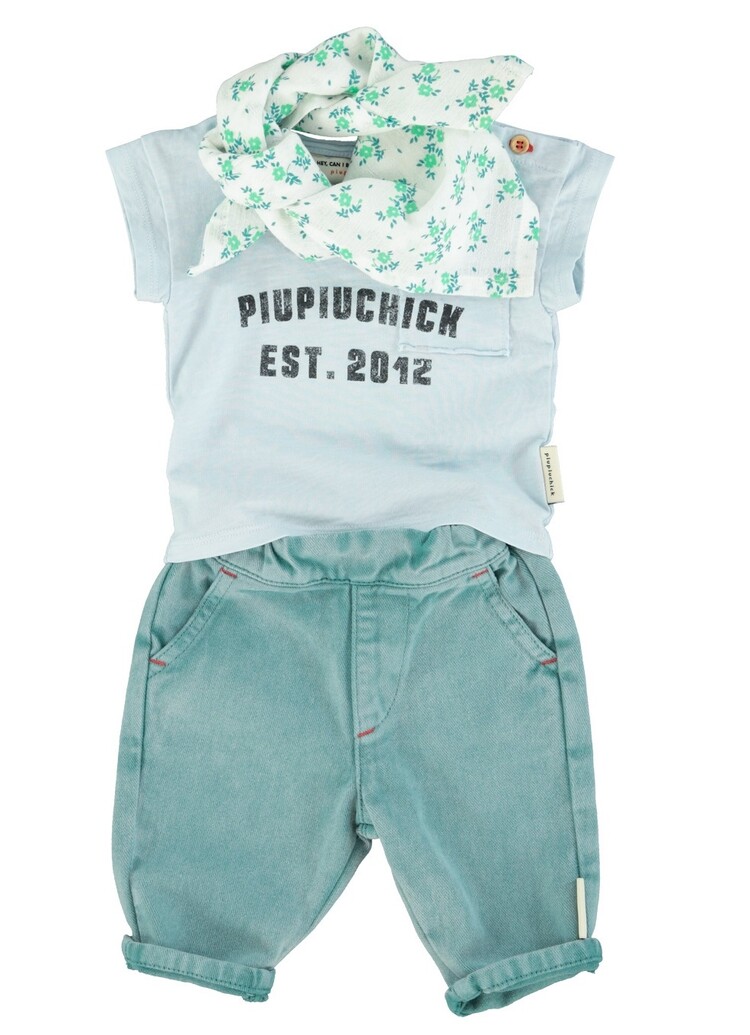 Piupiuchick baby trousers | washed green