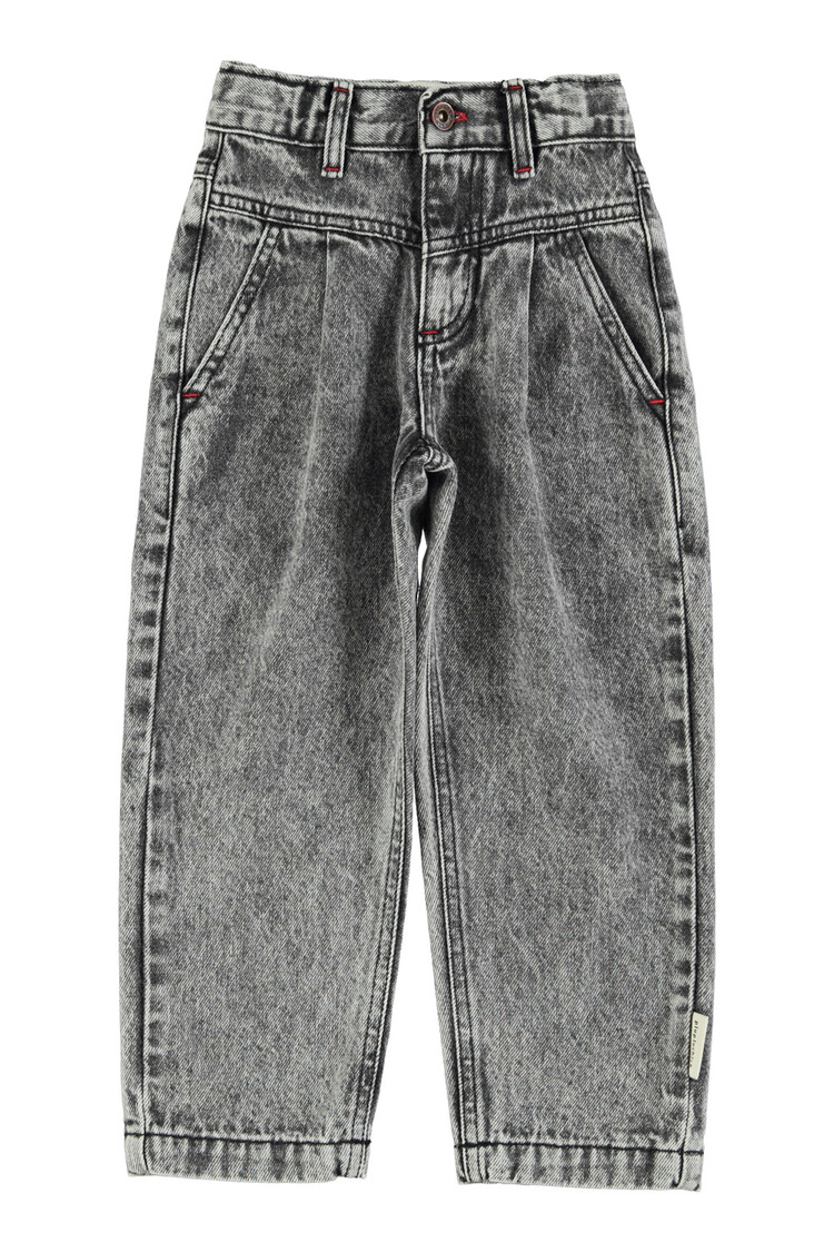 Piupiuchick mom fit trousers | washed black denim