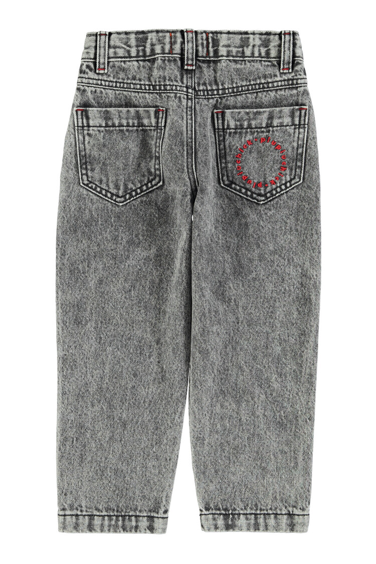 Piupiuchick mom fit trousers | washed black denim