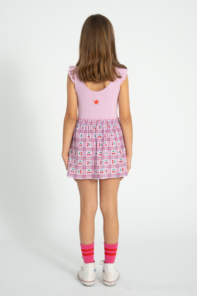 Piupiuchick sleeveless bodysuit | lilac w/ red heart print