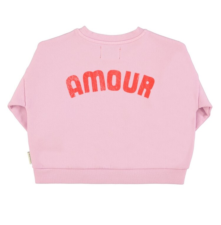Piupiuchick sweatshirt | lilac w/ red heart print