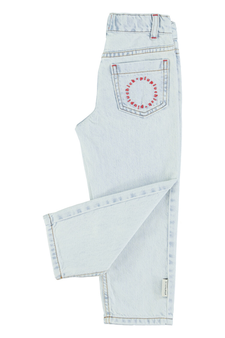 Piupiuchick unisex trousers | washed light blue denim