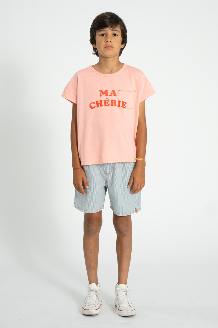 Piupiuchick t'shirt | light pink w/ "ma chérie" print