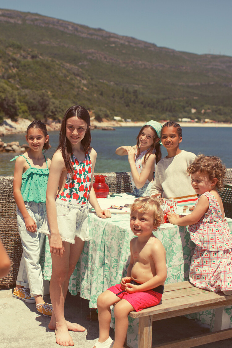 Piupiuchick mom fit trousers | washed light blue denim