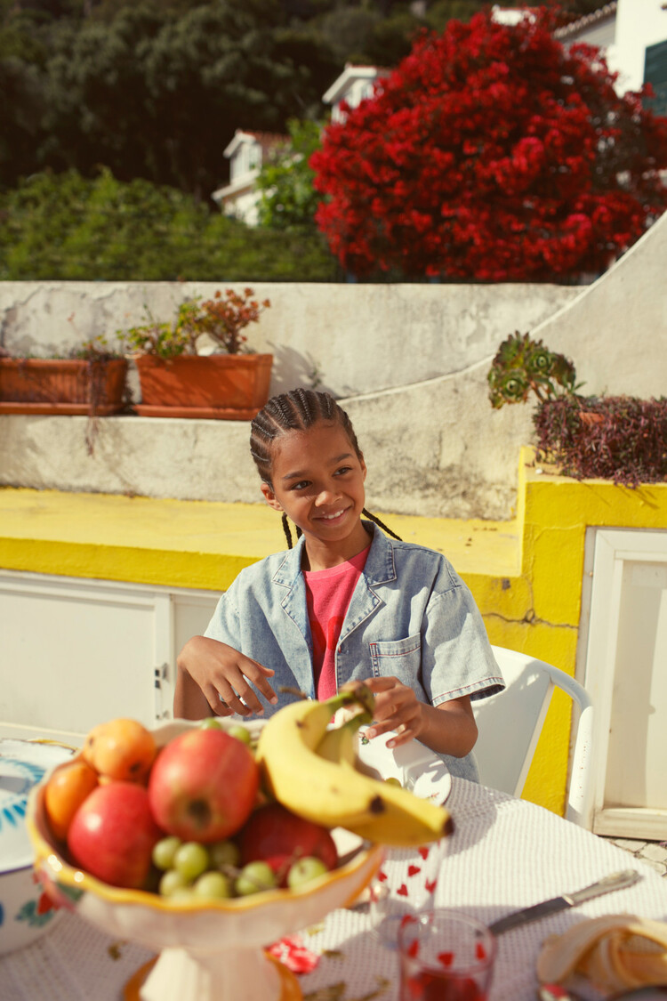 Piupiuchick sleeveless top | pink  w/ "amour" print