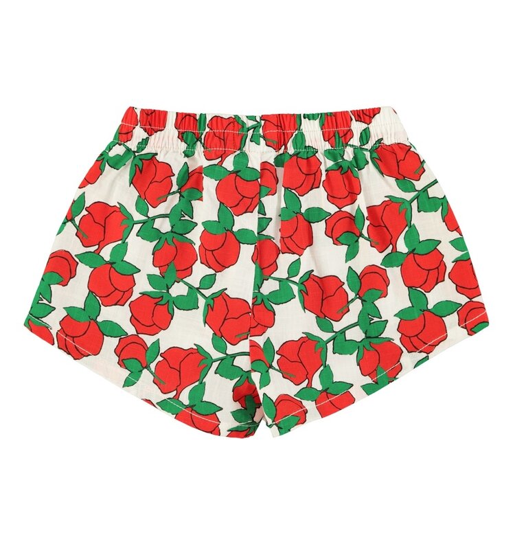 Piupiuchick shorts | ecru w/ red roses print
