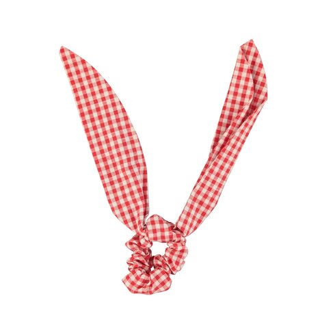 Piupiuchick scrunchie | red & ecru checkered